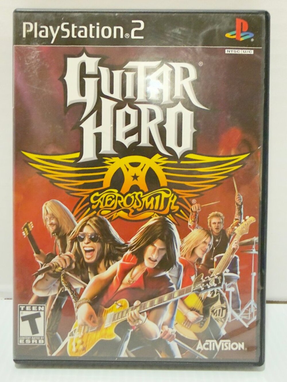Guitar Hero: Aerosmith (Sony PlayStation 2, 2008) with Manual and Stickers